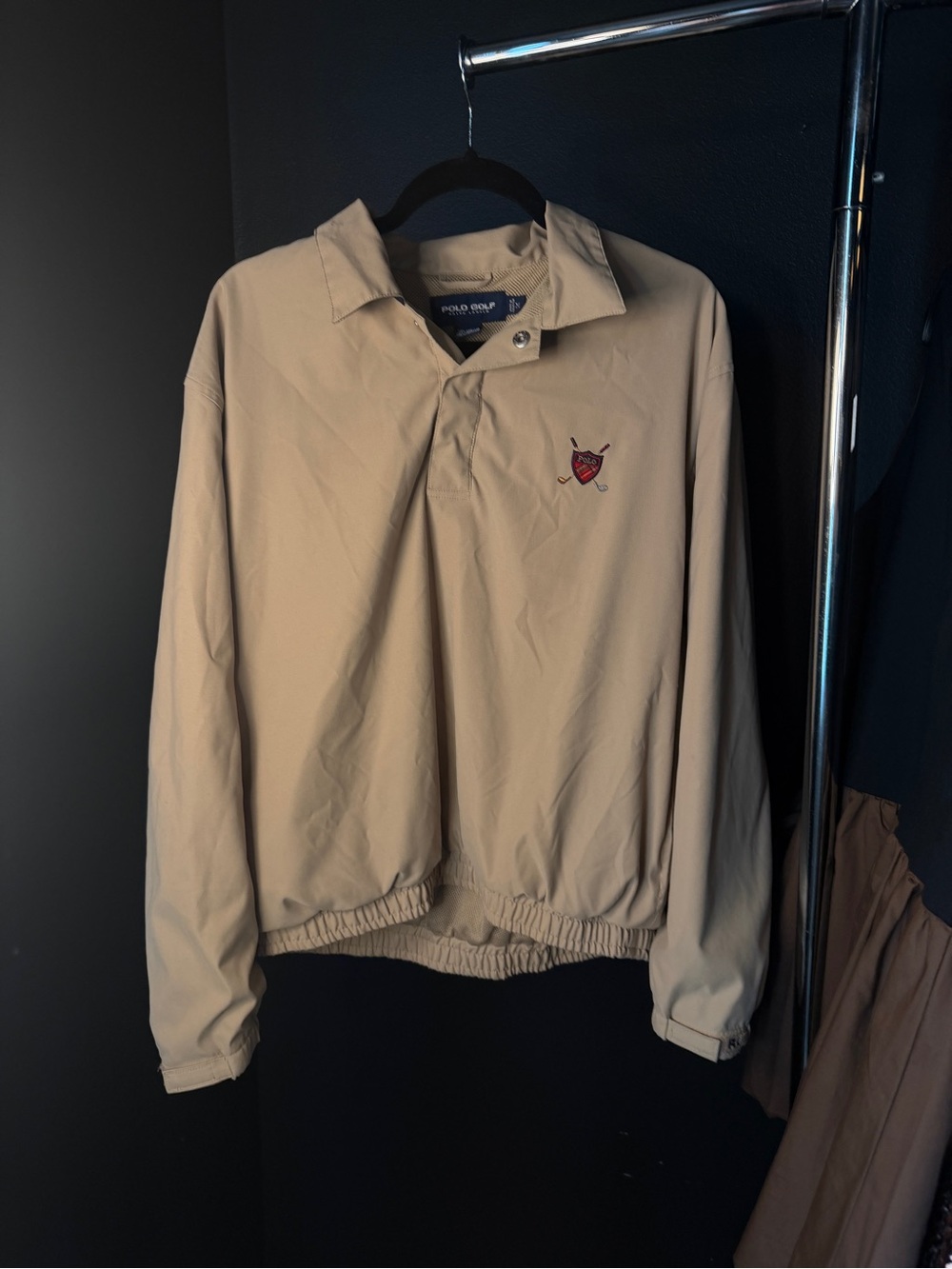 Polo by Ralph Lauren Beige Windbreaker with Crest